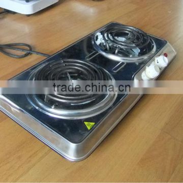 two sprial hot plate sprial stove stainless steel