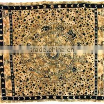 Sun Signs Design Cotton Bed cover