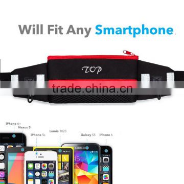 Neoprene running waist bag / belt fit for smart phone