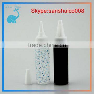 plastic e liquid pet dropper bottles with twist caps and silk screen