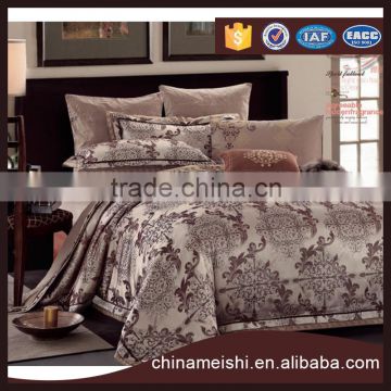 Classic Golden Coffee colored Jacquard Bed Cover Set King Size