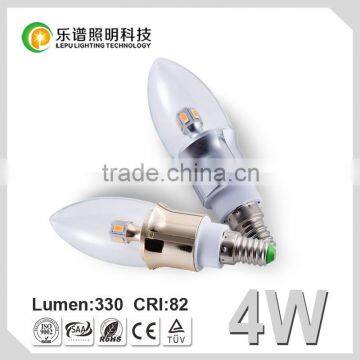 ce&rohs smd 2700k dimmable e17 e27 led candle bulb direct factory price