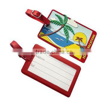 advertising gifts happy vacation 3d plastic bag tags
