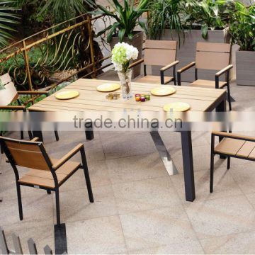 Aluminum Polywood dining table and chair set