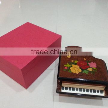 China Supplier Handmade Wooden Beautiful Piano Shaped Music Jewelry Boxes
