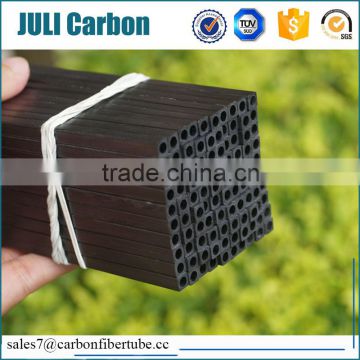 Juli professional factory custom carbon fiber tube, externally circular and internally square tube