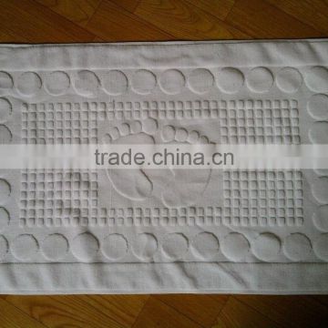 China 5 star hotel 100% cotton hotel embossed bath mat
