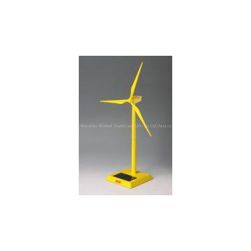 Die cast yellow Home Decorations solar Windmill Model