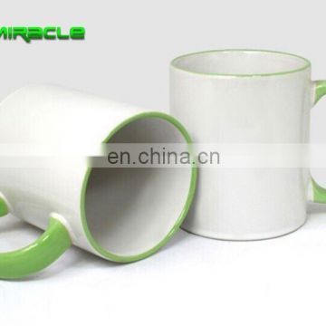 Manufacturer Factory Direct Wholesale 11oz Rim Handle Coated Ceramic Mug