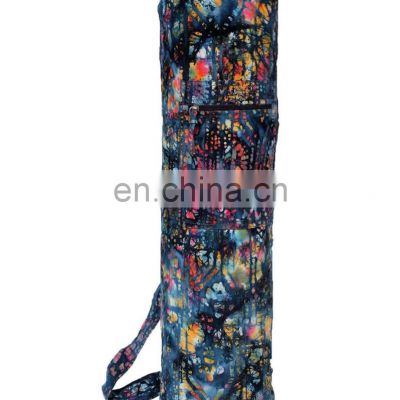 New design batik Printed 100% cotton yoga mat carry bag Indian supplier