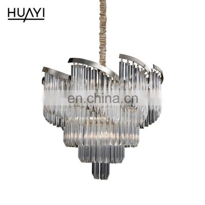 HUAYI Chandelier Crystal Lamp Hotel Decoration Customized Crystal Chandeliers Pendant Lights