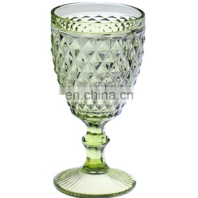 New Copas De Cristal De Color Vintage Green Blue Red Wine Glass Crystal Diamond Wine Glass Shot Glass Wholesale For Party