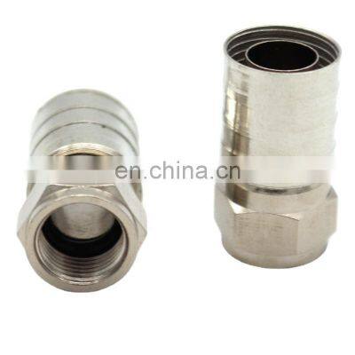 Conector Coaxial RF F enchapado de niquel para rg58 / rg59 / RG6 / rg11