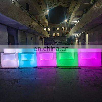 Remote Control Wireless Modern Night Club Bar Furniture Restaurant Nightclub Plastic Portable Bar Counter