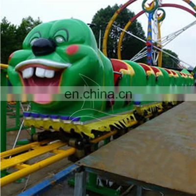 Children Backyard Amusement Park Mini Worm Roller Coaster Rides