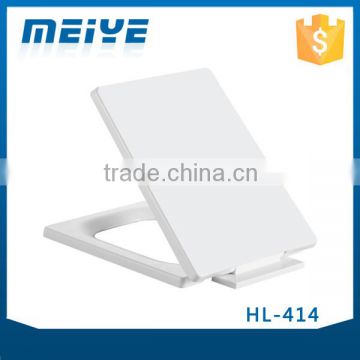 HL-414 MEIYE PP 445*360*55mm Rectangle Soft-closing Toilet Seat Cover Ramp Down Toilet Lid
