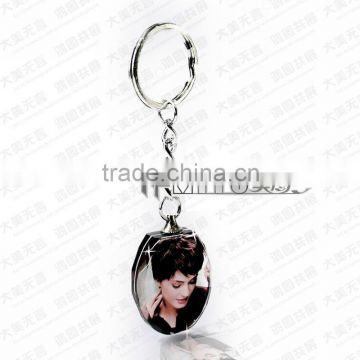 SK-04 oval sublimation crystal keychain gift
