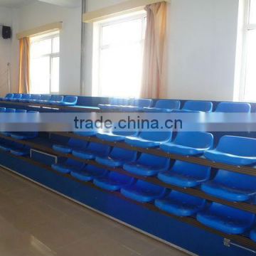 Spot wholesale telescopic grandstand with blow molding chair
