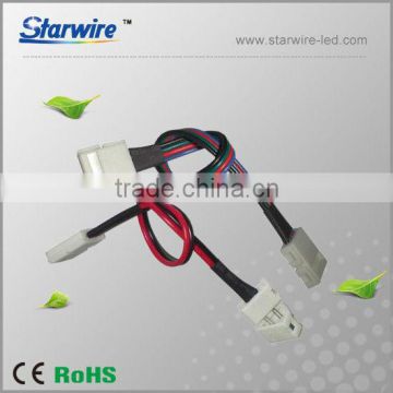 150mm length wire one side 10mm width solderless led strip connector for RGB flexible led strip