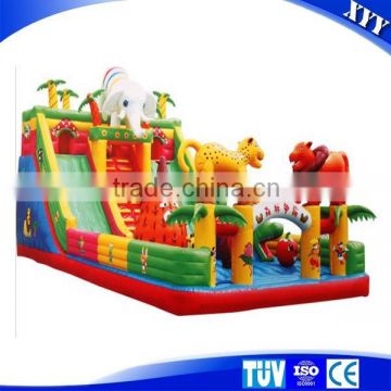 Hot sale commercial inflatable castle high slide for kids