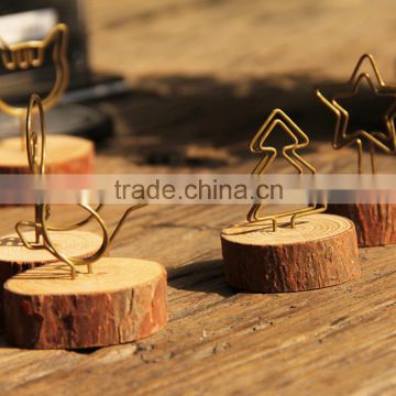 Wooden customize memo clip, note clamp for gift