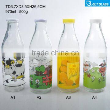 swing top milk bottle and drink bottle