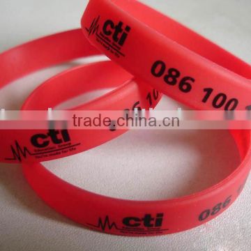 printed glowing silicone bracelet