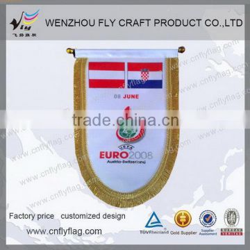 Top grade new style club pennant shaped flag