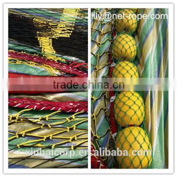 HDPE braided knotted trawl fishing net for EUROPE MARKET, china red de pesca