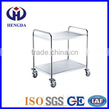 Widly used Detachable Two-layer Stainless Steel Dining Cart