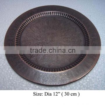 Metal charger plate, Wholesale charger plate, charger plate in bulk