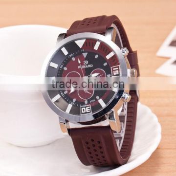 fashion silicone quartz man custom watch