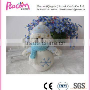 New Design Lovely White Plush Snowman Toys for Xmas