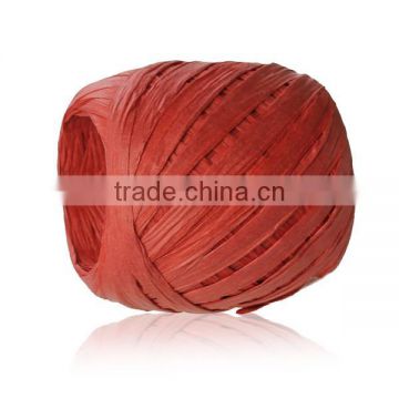 Raffia Paper Jewelry Ribbon Cord Red 0.2mm, 4.0mm-8.0mm, 2 Rolls (Approx 20 M/Roll)