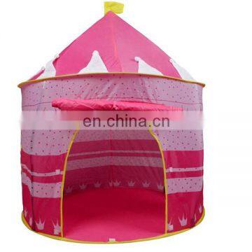 Portable Folding Pink Princess Play Tent Children Kids Castle Cubby Play House