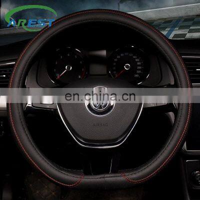 38CM D Type O Type Universal Car PU Leather Car Steering Wheel Cover Four Seasons Steering Wheel Hubs For Interior Accessories