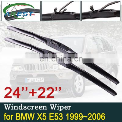 for BMW X5 E53 1999~2006 2000 2001 2002 2003 2004 Car Wiper Blades Front Windscreen Windscreen Wipers Car Accessories Stickers