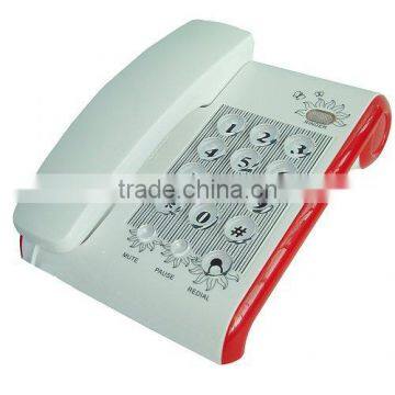 Basic desk phone crystal keyboard corded telephone