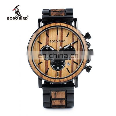 Hot Sales BOBO BIRD Bamboo Wooden Wrist Watch Special Design Private Label Watches Gift for Boy Friend