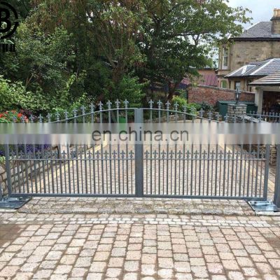Security High Quality Galvanized Metal Modern Wrought Iron Gate