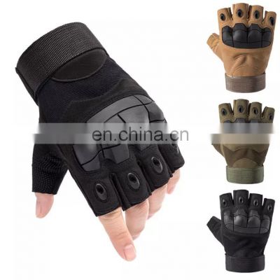 Factory Direct Shooting Gloves Fingerless Half Finger Riding Motorcycle Cycling Black Tactical Gloves