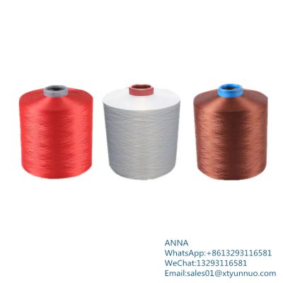 100% Polyester Yarn Colorful Polyester Spun Tube Yarn