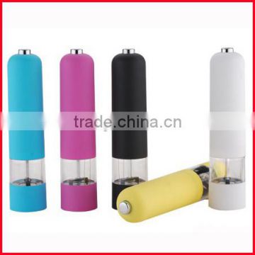 Eco-Friendly feature plastic & colorful electric salt grinder