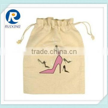 Drawstring cotton shoe bag