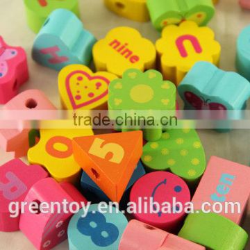 wooden beads toys educational toys shape bead