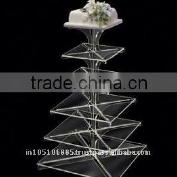 Crystal 6-tier cake stand/Crystal decorative cake stand/Crystal wedding cake stand