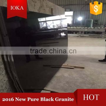 Black Granite Polished Slab China Absolute Black Granite