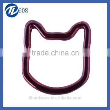 2016 hot selling cat-shaped/colorde split metal key rings