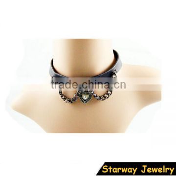 >>HOT SELLING SW16462 Punk chains leather cosplay necklace/