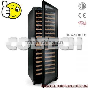 168 Bottles Single Tem.Zone Full glass door Wine cellar